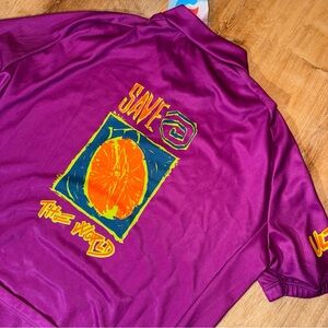 Ultima voler-like Cycling Jersey Bac Pockets Backroad Save the World 7 L 80s NWT